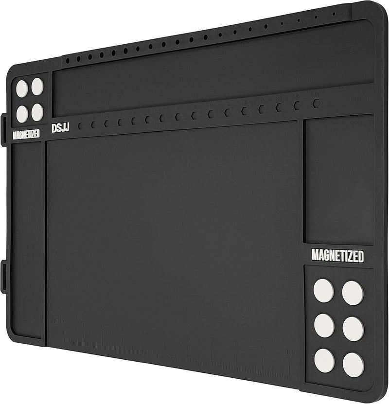 CKPART Gun Cleaning Mat, Premium Magnetic Pad With Organizer Parts Tray, Anti-Slip Rubberized Pistol Mat, Protective Workbench Mat for Gun Cleaning (16.5"x 10.43") - Image 1